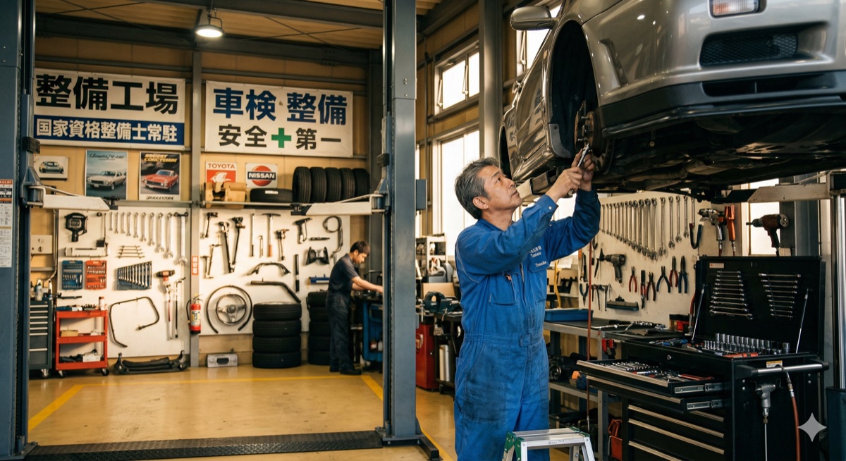 整備工場の内装